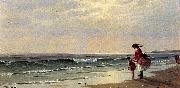 Alfred Thompson Bricher At the Shore Spain oil painting artist
